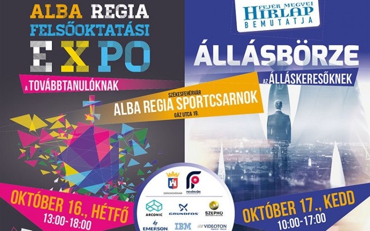 Hétfőn Alba Regia Felsőoktatási Expo, kedden FMH állásbörze